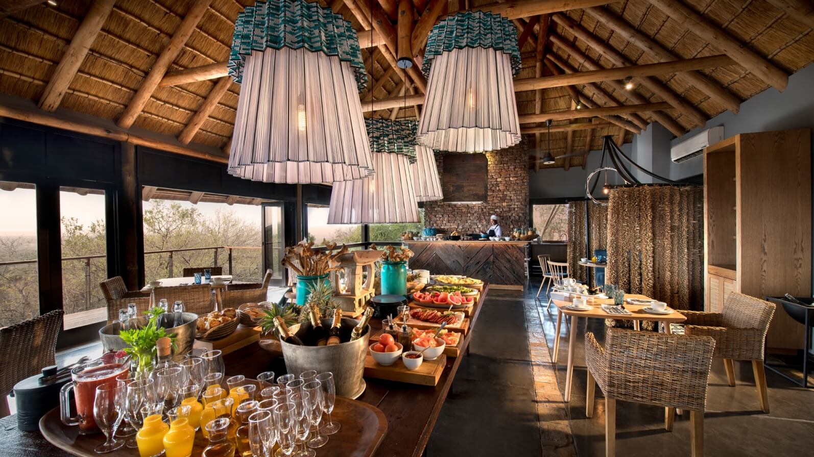 Guest Dining Area at Phinda Mountain
