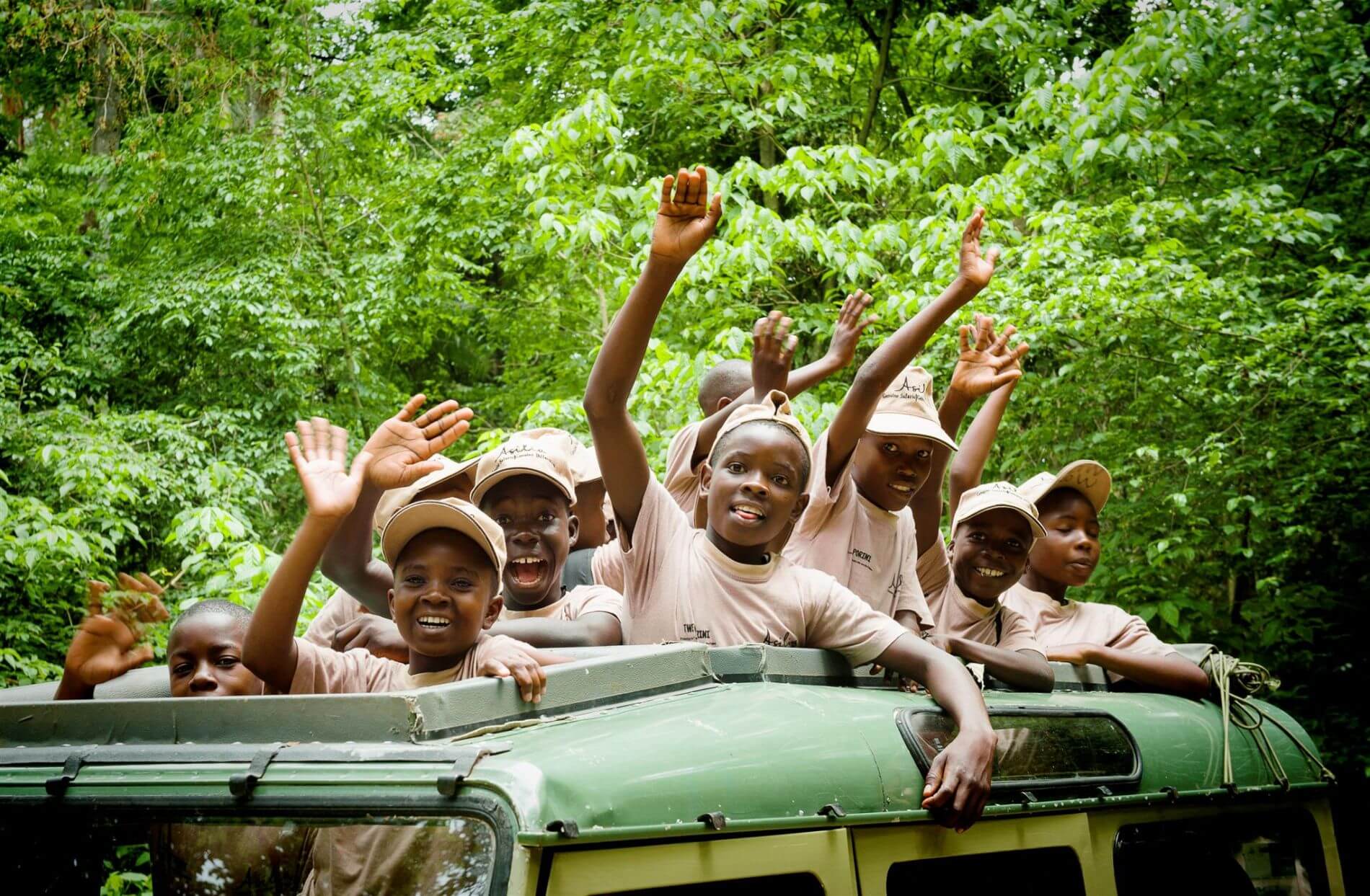 Kids in Rwanda get the opportunity to go on safari