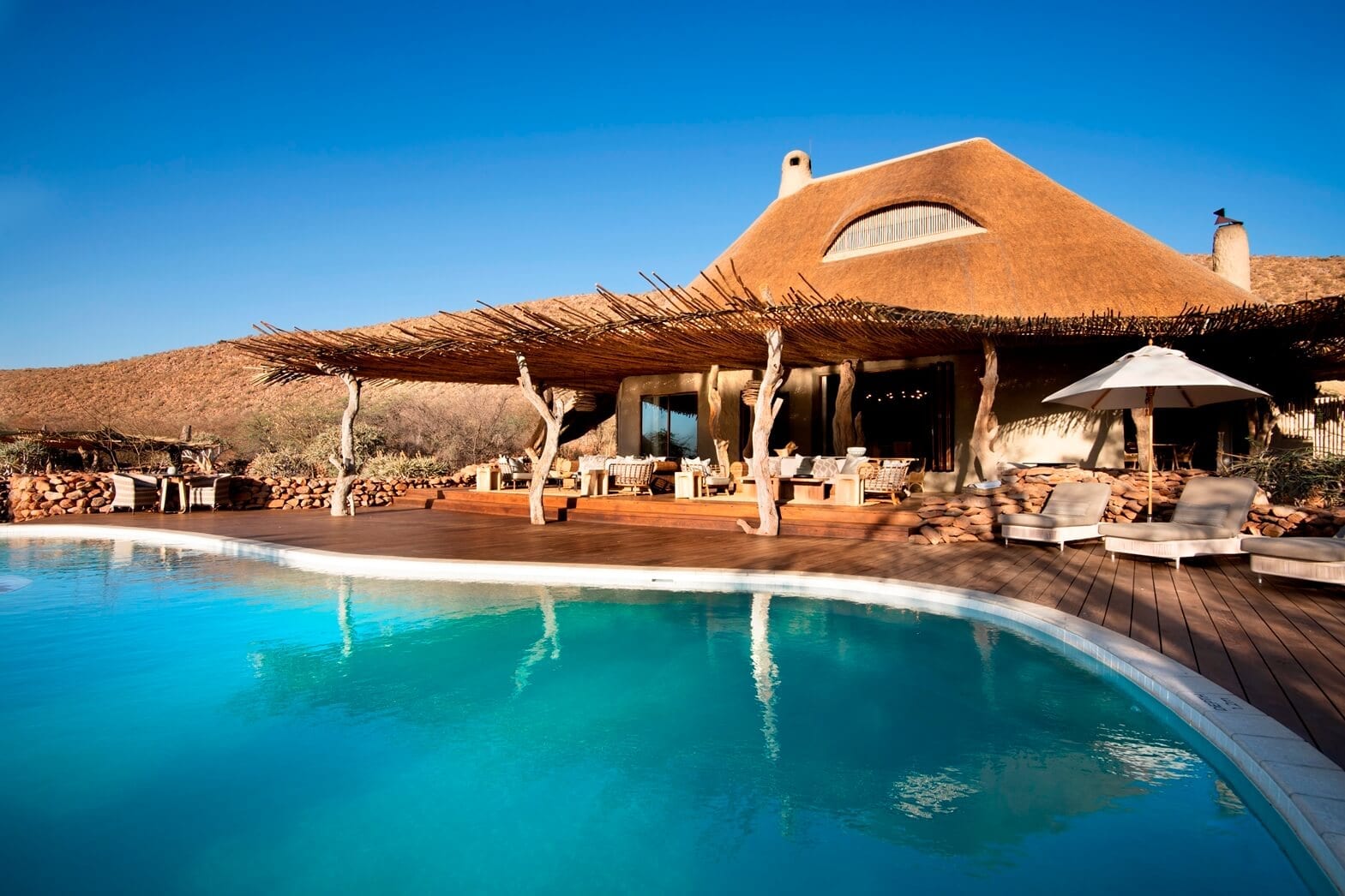 Motse Main Lodge Pool Area - Tswalu Kalahari