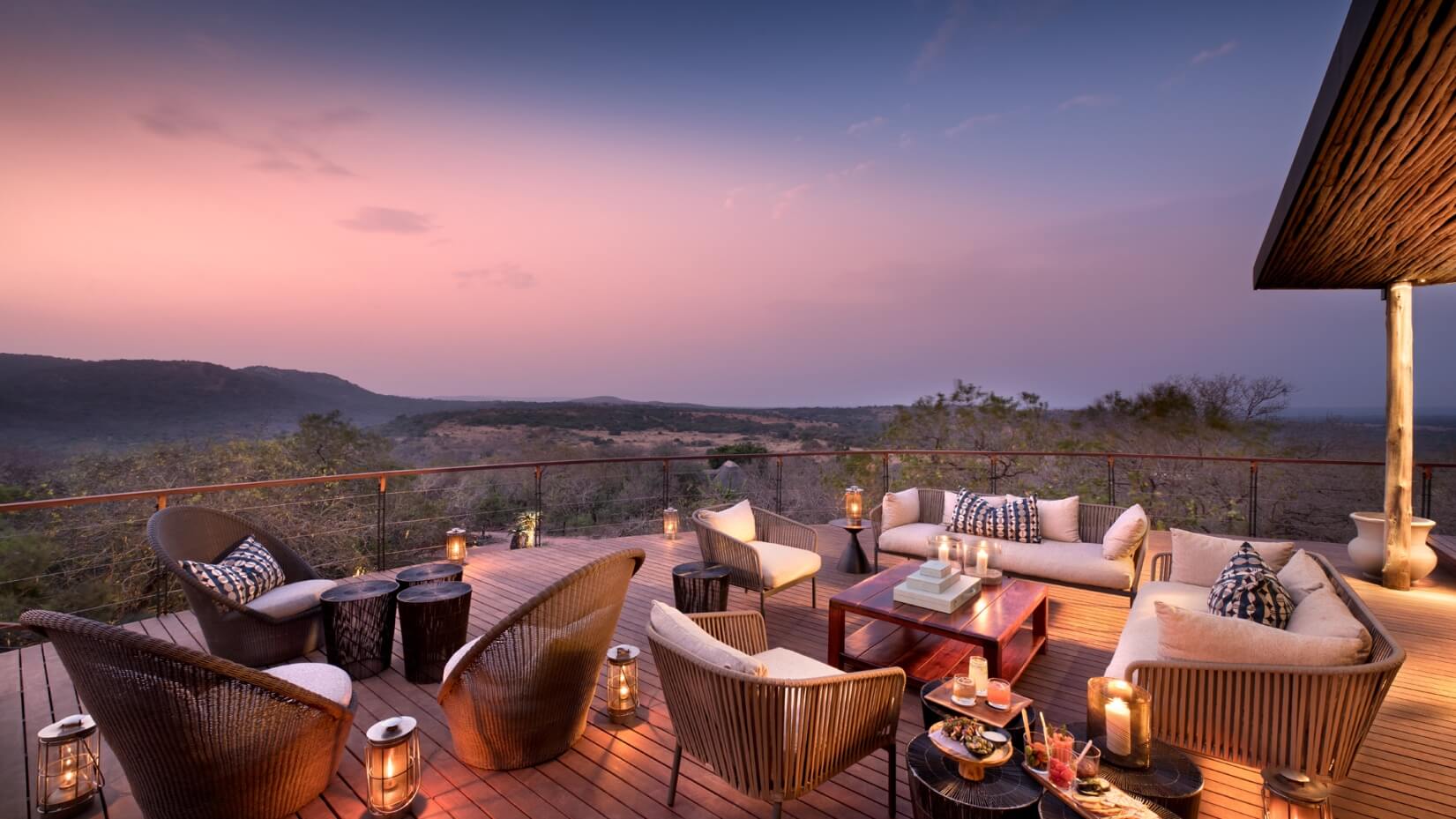 Phinda Mountain Lodge Deck with views