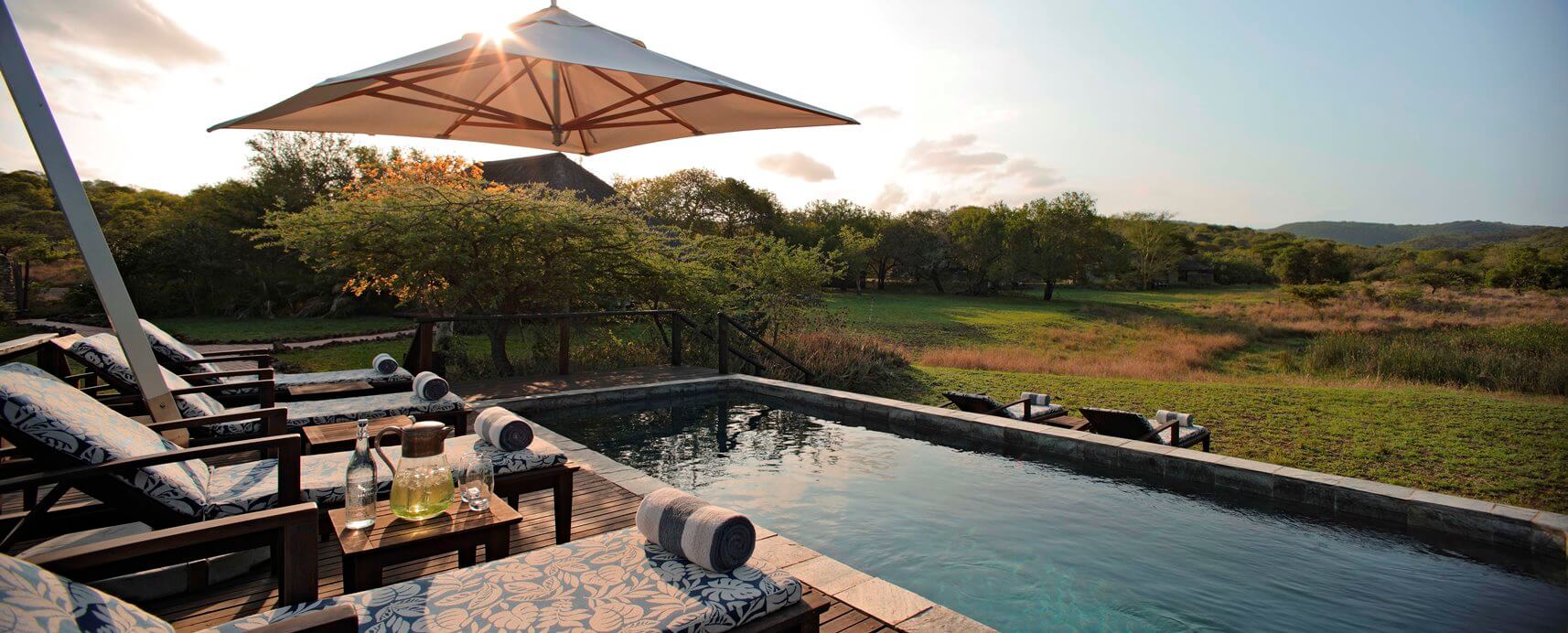 Pool with a view at Phinda Zuka