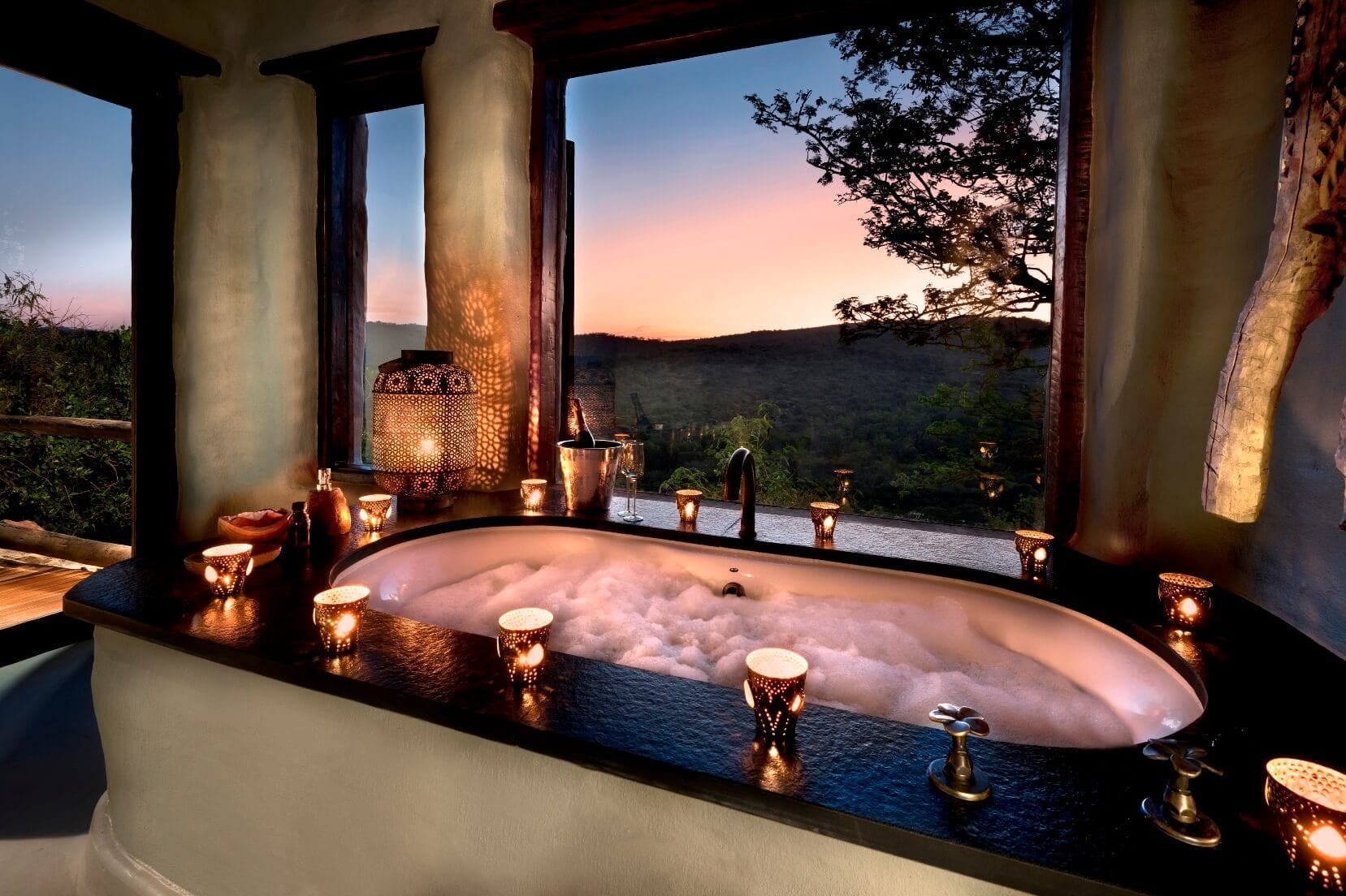 Romantic Bathroom at Phinda Rock Lodge