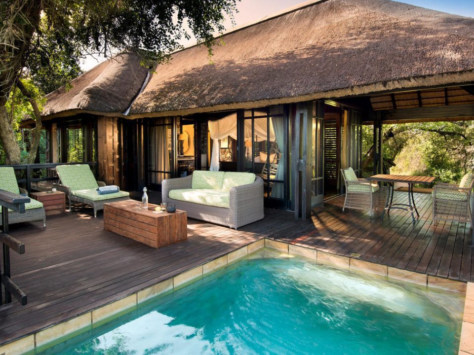 Pool area at a room - Phinda Vlei Lodge